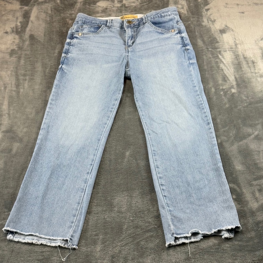 Democracy Ab Technology Straight Leg Light Wash Raw Hem Jeans 6 B2356N3XHXX